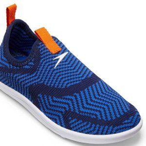 NWT Speedo Junior Surfknit Water Shoes - Zig Zag Blue, Medium